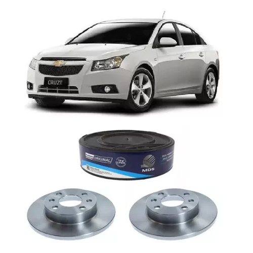 Par Disco de Freio Sólido Traseiro Cruze 1.8 16V 2011 em Diante MDS