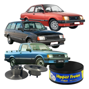 Par Disco de Freio Dianteiro Sólido Chevette/Marajo/Chevy 1980 a 1994 Hipper