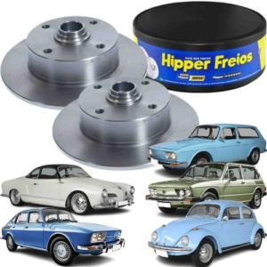 Par Disco de Freio Dianteiro Sólido Brasilia/Fusca/Variant 1970 em Diante Hipper