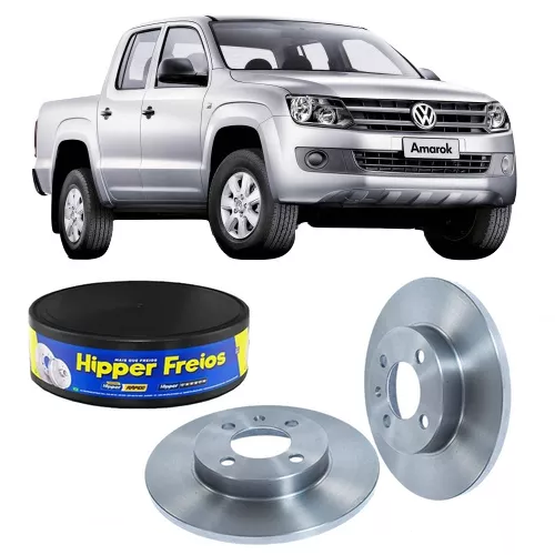 Par Disco de Freio Dianteiro Ventilado Amarok 2.0 16V 2010 a 2017 Hipper