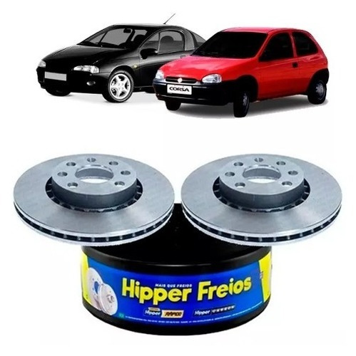 Par Disco de Freio Dianteiro Ventilado Corsa 1.6 16V / Tigra 1.6 Hipper