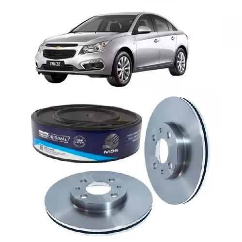 Par Disco de Freio Dianteiro Ventilado Cruze 1.8 16V 2011 em Diante Hipper