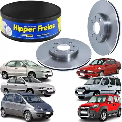 Par Disco de Freio Dianteiro Sólido Fiesta 1.3 1994 a 1995 Importado Hipper