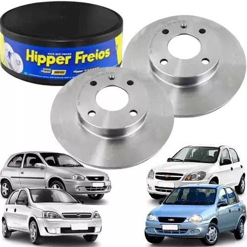 Par Disco de Freio Dianteiro Sólido Corsa 1994 a 2012 / Celta Hipper