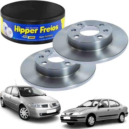 Par Disco de Freio Dianteiro Sólido Clio/Megane 1996 em Diante Hipper