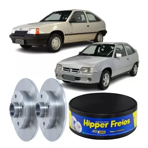 Par Disco de Freio Traseiro Sólido Monza/Kadett/Ipanema 1992 a 1998 Hipper