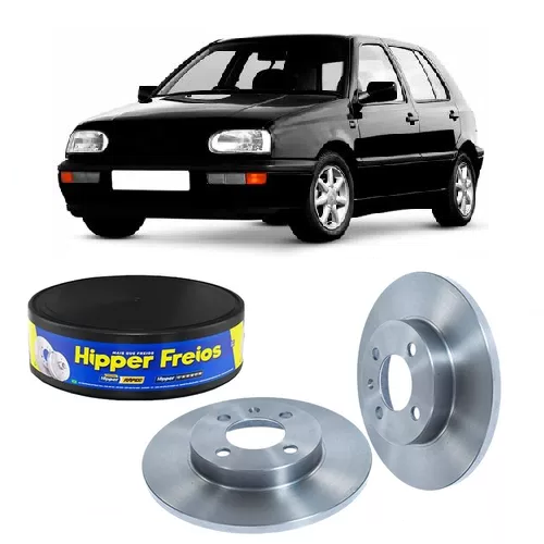 Par Disco de Freio Dianteiro Sólido Golf 2.0 8V 1996 em Diante / Passat Hipper