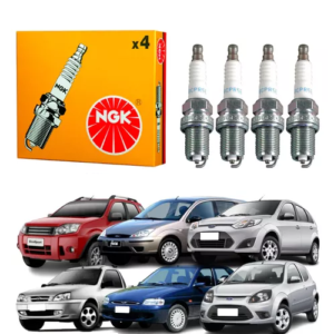 Jogo 4 Vela Original Ford Fiesta 1.0/1.6 1999 a 2007 / Ecosport 2003 a 2012 NGK