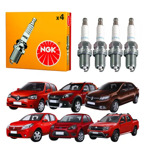 Jogo 4 Vela Original Renault Clio 1.6 16V 2004 a 2008 NGK