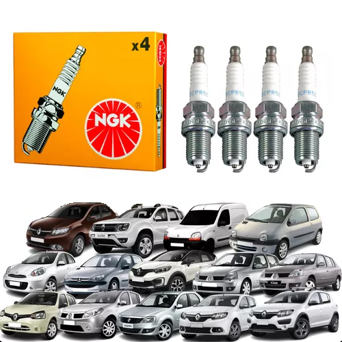 Jogo 4 Velas Original Peugeot 206 1.0 2001 a 2006 / Renault Logan/Clio NGK