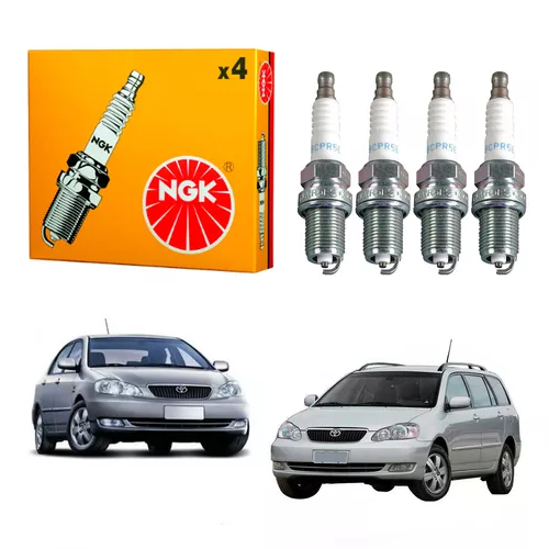 Jogo 4 Vela Original Toyota Corolla 1.8 16V 2007 a 2008 Flex / Fielder NGK