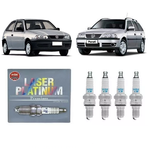 Jogo de 4 Vela Original Platinum Gol 1.0 16V 2000 a 2002 / Parati Turbo NGK