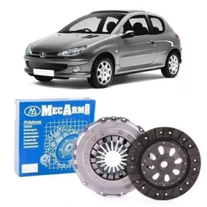 Kit Embreagem Peugeot 206 1.4/1.6 16V 2001 a 2009 Mecarm