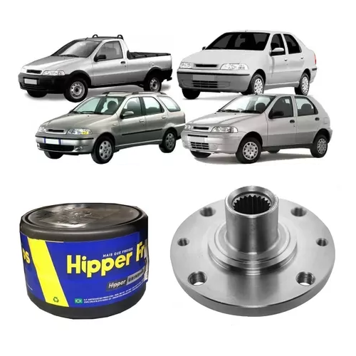 Cubo de Roda Dianteira Palio 1996 a 2010 / Uno 1987 em Diante Hipper