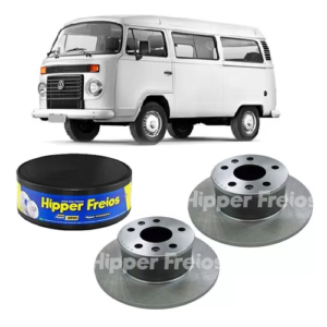 Par Disco de Freio Dianteiro Sólido Kombi 1982 em Diante Hipper