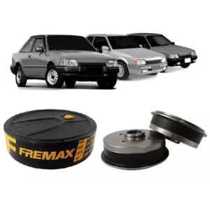 Par Tambor de Freio Traseiro Escort 1984 a 1992 / Apollo 1989 a 1992 Fremax