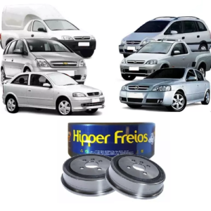 Par Tambor Freio Traseiro Astra 1998 em Diante / Zafira 2001 em Diante 4 Furos Hipper