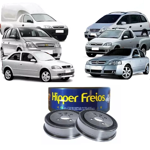 Par Tambor Freio Traseiro Astra 1998 em Diante / Zafira 2001 em Diante 4 Furos Hipper