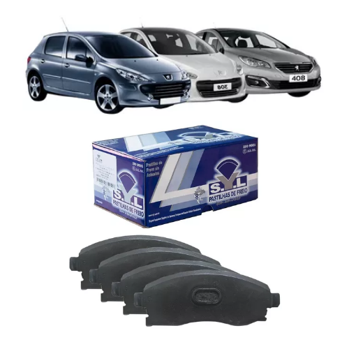Jogo Pastilha de Freio Dianteira Peugeot 308/408 2011 em Diante / C4 2013 em Diante SYL