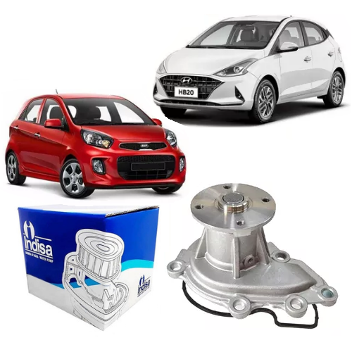 Bomba D'água HB20 1.0 12V 3CC 2012 em Diante / Picanto 1.0 12V 2011 em Diante Indisa
